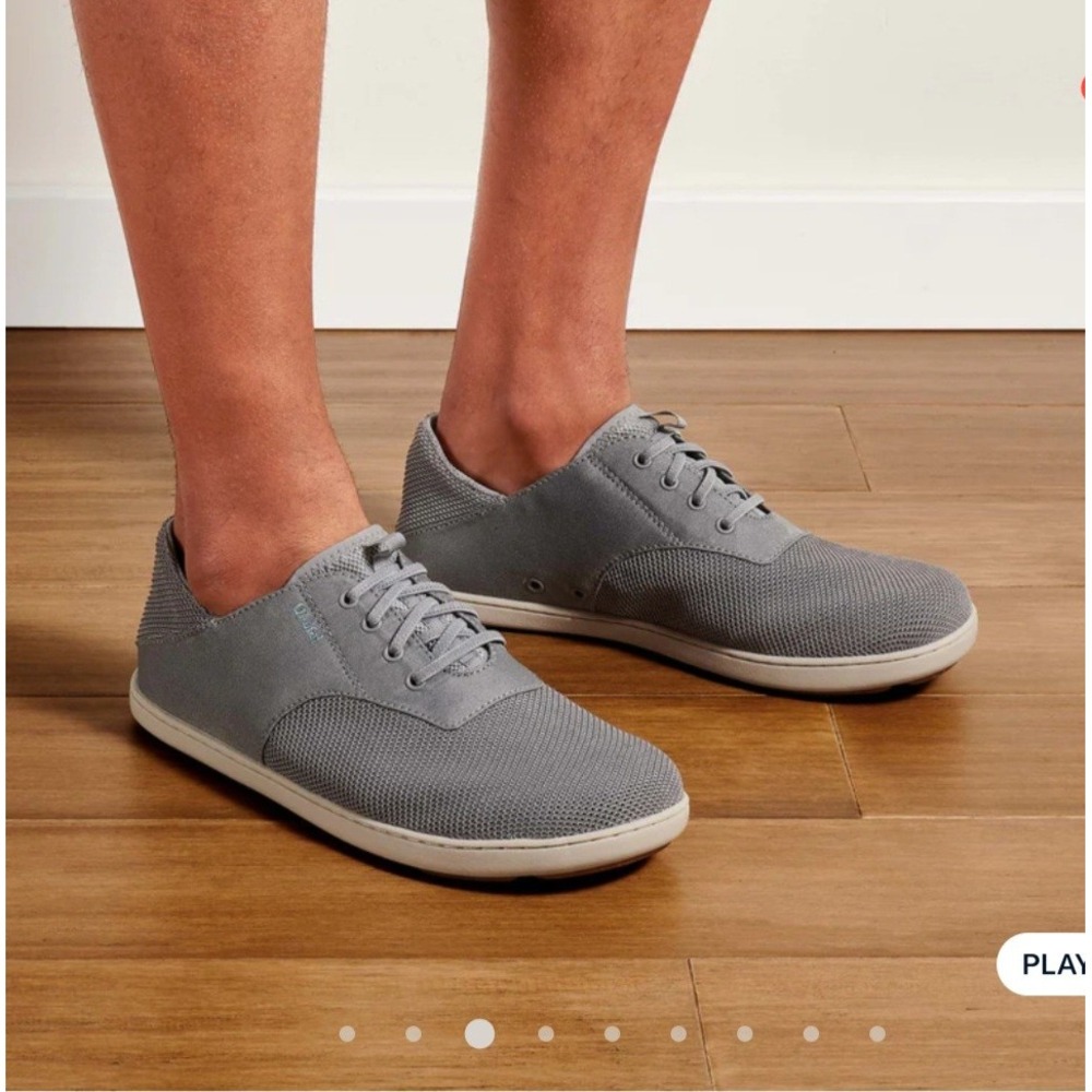 Olukai nohea moku size 12 grey mens  slip on casual travel
